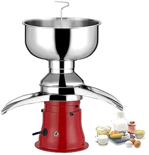 URJWAN Separatore Centrifugo per Panna in Acciaio Inossidabile, Centrifuga da Cucina con Separatore di Panna Elettrico 50l/H, Sgrassatore per Latte, Ideale per Burro, Panna E Latte Scremato