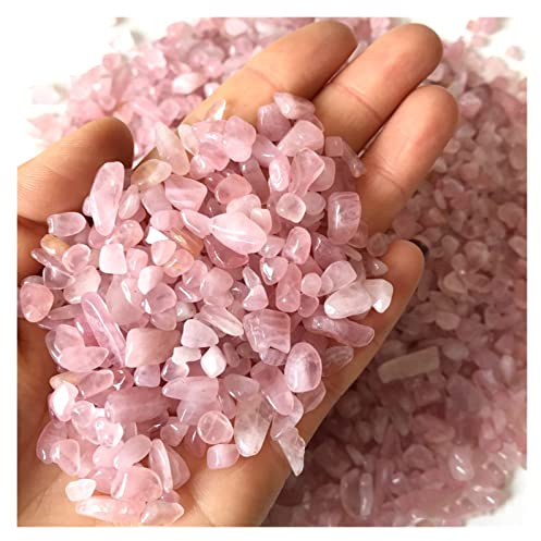 BIANMTSW Poudre Cristal Rose Pierre Rose Quartz Petit Gravier DIY Maison Décoration Pot De Fleurs Aquarium Ornemental Fish Tank FengShui Décoration Collections de la Maison