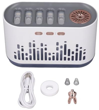 Qcwwy RGB-Diffusor für ätherische Öle, 7 Bunte Stimmungslichter, Farbwechselnder Aromatherapie-Luftbefeuchter, Kompakter und Praktischer Duftdiffusor für Zuhause, Büro, Geschäft oder