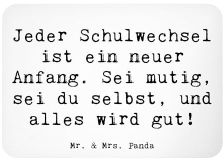 Mr. & Mrs. Panda magnet Spruch Einen Schulwechsel bewältigen - Geschenk, Vertrauem, Herausforderungen meistern, Trost, Zuversicht, whiteboardmagnet, neue Freunde, Selbstvertrauen, neuer Anfang, Fridge