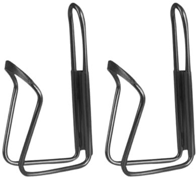 ANDINUS Set de 2 Portabidones de Aluminio para Bicicleta - Soporte Lateral para Botella de Agua, Ultraligeros, Resistentes - Compatibles con MTB/Carretera/Ruta y Bicicletas Plegables - Color Negro