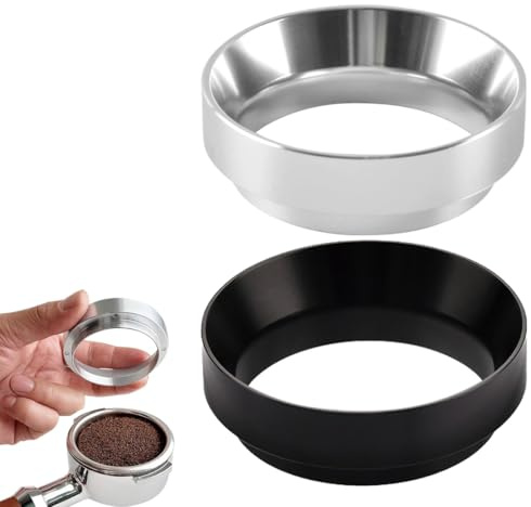 VONJUMA 2 Pcs Anello Dosatore 58Mm Imbuto Dosatore Caffe Magnetico Anello A Imbuto Per Caffè Espresso Imbuto Caffè Compatibile Con Portafilter 58Mm Accessori Per Macchine Da Caffè Per Barista