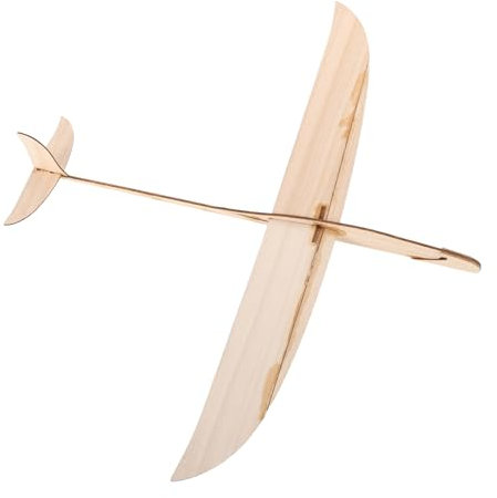 HOMOBABE Wooden Hand Thrown Airplane Toy Retro Model Glider for Boys and Girls Adults Indoor Outdoor Play Diy Wood Aircraft Kit