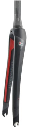 Starre Fahrradgabel, Carbonfaser-Vorderradgabel, 700C, Rennradgabel, 28,6 mm, 1-1/8 Zoll gerades Rohr, 1-1/2 Zoll konisches Rohr, C-Bremse, Hartgabel, Schnellspanner, 9 x 100 mm QR (Mattschwarz