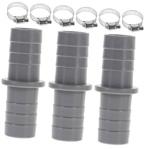ROMISBABA 3 Juegos De Adaptadores De Manguera De Desagüe Para Lavadora y Lavavajillas, Conexión 21mm Con 6 Abrazaderas Para Extensión y Reparación De Mangueras De Drenaje