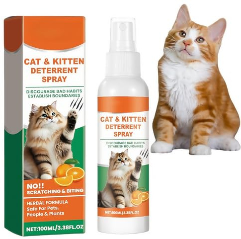 Cat Deterrent Spray,Anti Scratch Cat Spray,Cat Repellent Spray,Natural Cat Training Spray for Indoor & Outdoor Use,Anti-Scratch Indoor & Outdoor Training,Cat Repellant,Stop Cat Scratching Carpet
