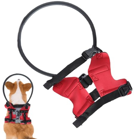 Blind Dog Harness - Protective Halo Collar for Blind Dogs - Adjustable Safety Ring Collar for Outdoor Cats Blindness Confidence Building Walking Sick Eyes