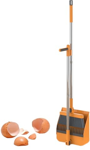 Juego de escoba y polvo – Escoba plegable – Equipo de limpieza del hogar | Pinza de polvo vertical con mango largo para cocina, habitación, herramienta curvada en interiores, equipo de limpieza de