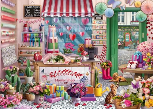 Ravensburger Puzzle 12001727 - Der kleine Blumenladen - liebevoll illustriertes Puzzle, für Blumen-Freunde ab 14 Jahren