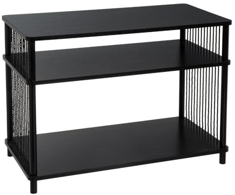 TV-Möbel aus MDF und Metall in Schwarz
