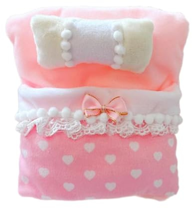 Parure de lit 3 pièces avec couverture, drap de lit et oreiller pour poupées de 17 cm, décoration de lit miniature