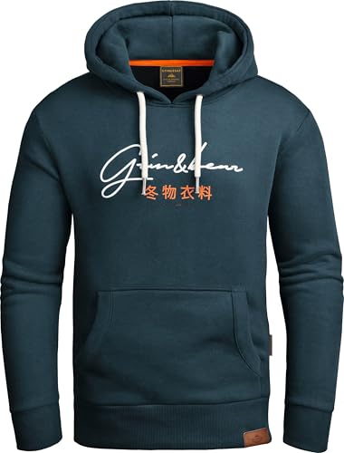 Grin&Bear Hoodie herr sweatjacka GEC703, bensin, XL