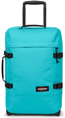 Eastpak Tranverz S Kabinentrolley 42L (51 x 32,5 x 24 cm), robuster Koffer mit Rollen, leichtes Handgepäck mit 2 Fächern, Teleskopgriff & TSA-Schloss - Waterfall Blue
