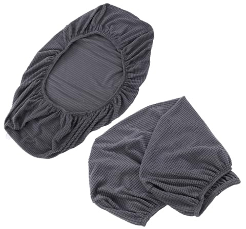 FIXOSHEE Lot de 2 Housses Élastiques Anti-Poussière pour Climatiseur Mural Protection Intérieure Respirante en Polyester Gris Foncé Compatible Unités Murales pour Maison et Bureau
