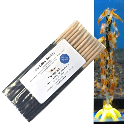 Nano-Lollies Complete 11cm / 12 Stück/Alleinfutter Futter Garnelen Lollies Lutscher Sticks Stangen