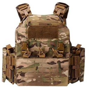 Gilet tactique BETA Équipement de sport en plein air Comprend 4 points de détachement rapide ainsi que des fonctions de réglage confortable personnalisable (MC Camo)