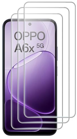 CAUHENYEE Pellicola Protettiva per OPPO A6x / A6 / A6k / A6s/ A6t / A6t Pro 5G/4G Vetro Temperato, Confezione da 3 HD Trasparente Pellicola Protettiva in Vetro Protettiva, AntiGraffio