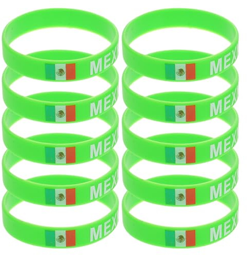 LOORGVEL 10stücke Fußball-silikonarmbänder mit Nationalflagge Bunte Sportarmbänder für Fans Team-silikonarmbänder Silikon-sportarmbänder mit Flaggenmotiv