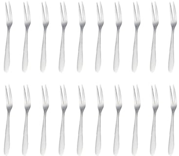 MUCKLILY Tenedores de Fruta de Acero Inoxidable 20 Piezas, Mini Tenedores para Pastel y Aperitivos, Palillos Compactos Reutilizables para Cocina, Restaurante y Bar, Utensilios de Comedor