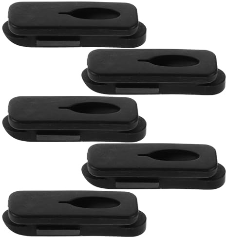 STOBAZA Morsetti Fermacavo per Bici Set 5 Pezzi Neri, Clip Guida Cavi per Mountain Bike Compatibili, Morsetti per Guaine Freno per Organizzazione Cavi su Telaio Ciclismo Outdoor