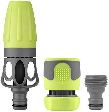 Flexzilla HFZP1425YW2-D 3-Piece Nozzle Kit with Quick Connect Fittings, ZillaGreen