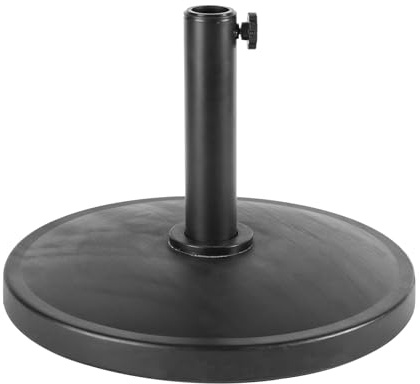 Harbour Housewares 12kg Concrete Parasol Base - Black - Outdoor Garden Umbrella Stand For Outdoor Furniture Umbrella, Canopy, Gazebo, Parasol Patio Shelter