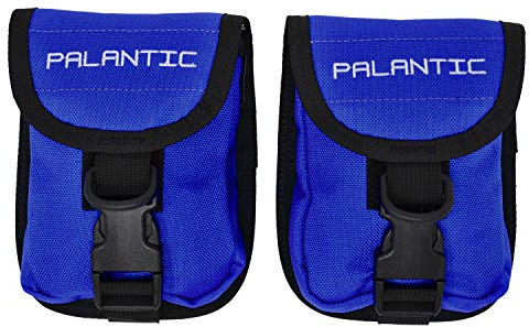 Scuba Choice Palantic Scuba Diving Weight Pocket Pouch with QR Buckles, Pair, Blue