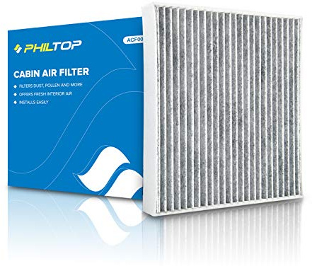PHILTOP Cabin Air Filter w/Activated Carbon, Compatible with CF10285 Toyota RAV4, Camry, Corolla, Highlander, Prius, Sienna, 4Runner, Tundra, Yaris, Avalon, Prius V, Venza, Matrix, Prius C, Sequoia