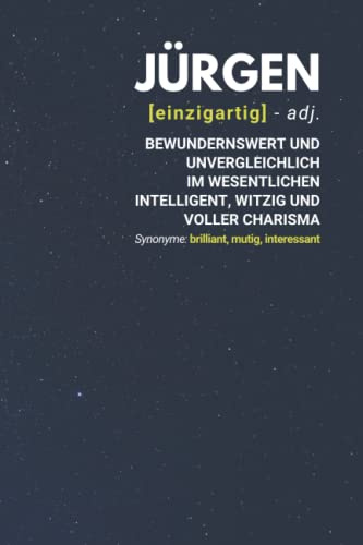 Jürgen (einzigartig) bewundernswert: Notizbuch inkl. To Do Liste | Das perfekte Geschenk | personalisiert mit dem Namen Jürgen | Geschenkidee | Geschenke | Name