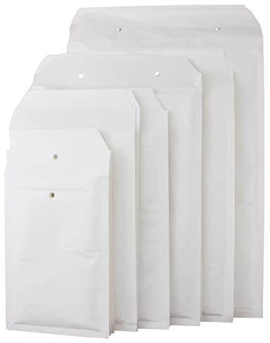 D´s Items® | Luftpolsterumschläge [weiß] - 3/C - (170 mm x 225 mm) - Kraftpapier - [20 Stück] - | Luftpolstertaschen | Verpackungsmaterial | Luftpolsterversandtaschen | Versandtaschen