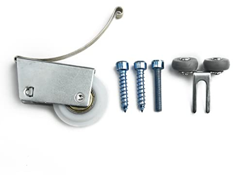 DAZZLEEX 2 Sets Wardrobe Sliding Door Roller Wheels Pulley Silence Fittings For Light Sliding Door,Wardrobe Glass Door, Washroom Door
