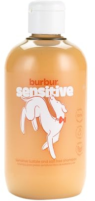BURBUR - Sensitive, Champú para Mascotas | 400 ML | Champú Vegano Sin Sulfatos para Perros y Gatos | Todas Las Razas | Todo Tipo de Pelo | Poder Lavante, Hidratante y Vitalizante | Brillo y Suavidad