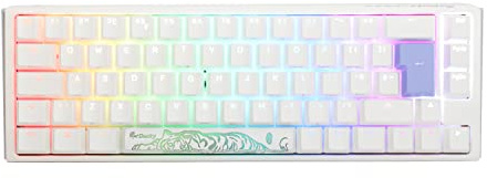 Ducky One3 Pure White SF RGB Brown Cherry MX Switch Keyboard - UK Layout