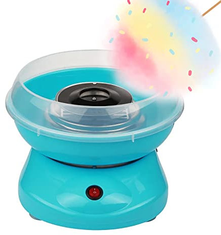 Máquina de algodón de azúcar, máquina nostálgica de algodón de azúcar para el hogar de 450 W para niños con placa grande a prueba de salpicaduras de grado alimenticio para el hogar, cumpleaños, fiesta