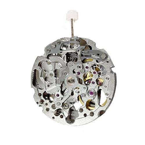 MOUDOAUER 3 hand automatiska mekaniska silverplattor skelett klocka rörelse för Miyota 8N24 gör-det-själv-del