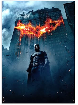 Displate Offiziell Batman MetallPoster Magnetische Befestigung Inklusive Lizenziert Bilder Hochwertiges Poster The Dark Knight - Batman in Gotham City Poster 67.5x48cm | Wandsichere Magnetmontage, ohne Bohren und Werkzeug. Einfach zu montieren, Kunstwerke, Wanddekoration für Zuhause, Wohnzimmer