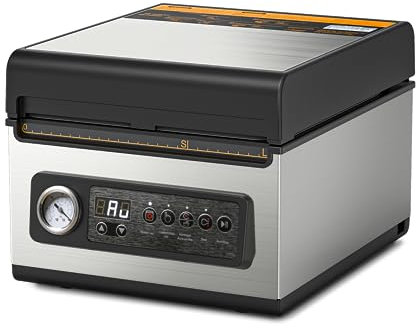 Wevac 10 inch Food Vacuum Sealer Machine, Heat Sealer Machine ideal for liquid or juicy food including Fresh Meats, Soups, Sauces and Marinades, Visible Vacuum Degree, Professional Sealing Width