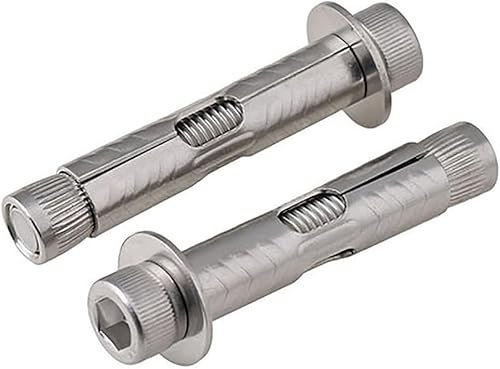 OqcEha Stecker an der Wand, Betonschrauben, M6 M8 M10 M12 Kopf integrierte Expansionsschraube 304 Edelstahl interne Expansion Betonankerbolzen (Größe: M8x80 (1 Stück)) (Size : M8x70(1pcs))