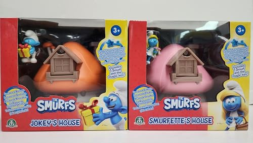 Die Schlümpfe, magisches Haus, das Sich öffnet, mit 1 Figur 5,5 cm und Zubehör, zufällige Modelle, Spielzeug für Kinder ab 3 Jahren, PUF20