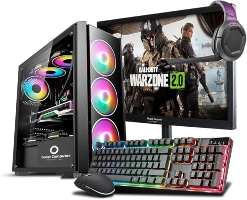 PC Gaming Completo CPU I7 - RAM 64GB - SSD 1 TB - GeForce 4GB - Monitor 24