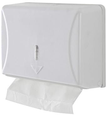 Avilia Distributore di Asciugamani di Carta Igienico con Finestra di Visualizzazione, in ABS Bianco - 27.5x20.5x10cm | Design Elegante e Pratico, Facile Installazione, Ideale per Bagni