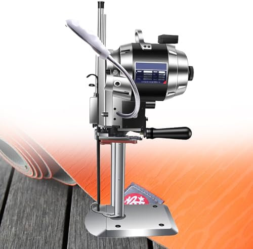 Lakenbroade Electric Cloth Cutting Machine, Vertical Fabric Straight Knife Cutter, Cutting Thickness，With Cutting Stroke with Sharpening Bands and Automatic Sharpening System,24/62cm