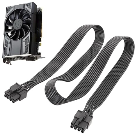 Cable VGA de alimentación Modular – Cable de alimentación de Tarjeta | gráfica de 8 pines, cable de extensión gráfica VGA, cable de alimentación de tarjeta gráfica para línea plana 8 pines 8P a 6