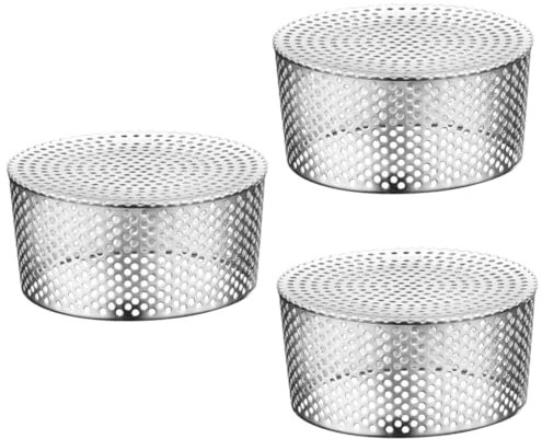 PRETYZOOM 3pcs Stainless Steel Drain Cover Gutter Guard Mesh Strainer for Roof Drainage