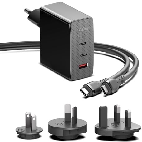 TAIFU 28V 5A 140W USB C Ladegerät PD3.1 ADP-140AB B für MacBook Air/Pro 16 (M4/M3), MSI Titan 18, iPhone 17 Air/Pro Max, Dell P3424WE Monitor, HP Spectre x360 MSI Asus Laptop Netzteil Ladekabel