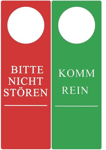 1 Pcs Targa per Porta Libera e Occupata,per Sala Riunioni Segno Occupato Vacante Tedesco (Lingua),per l'Uso in Toilette,Spogliatoi e Bagni,Rosso + Verde,24 * 8cm