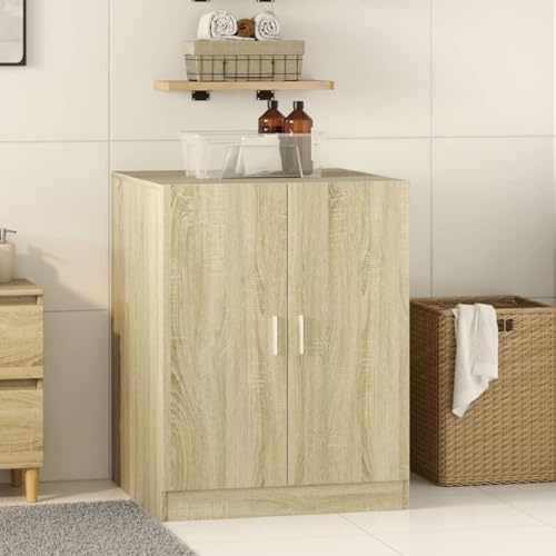ShGaxin Armario de Lavadora Roble Sonoma 70,5x71,5x91,5 cm, Mueble Lavadora, Estanteria Lavadora, Muebles Estanterias, Mueble para Lavadora Y Secadora - 849649