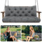 Amdieu Garden Swing Cushions 3 Seater Waterproof Bench Cushions with Backrest and 8 Ties12cm ﻿Thick Swing Cushions Replacement for Outdoor Furniture Garden Swing Porch Patio(Dark Gray-150 x 100 cm)