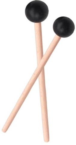 Marimba-Schlägel, Gummikopf, Xylophon-Schlägel, 18 x 2,5 cm | harter elastischer Kopf, bequeme Percussion-Sticks, geeignet für Glockenspiel, Keyboard-Drums