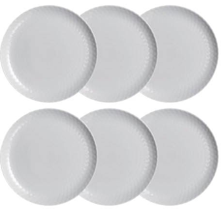 Luminarc Pampille Granit 6 Flacher Teller aus Glas, 25 cm
